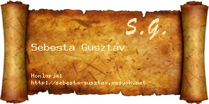Sebesta Gusztáv névjegykártya