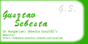 gusztav sebesta business card